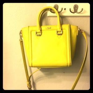 Bright yellow Miss Sixty crossbody satchel bag